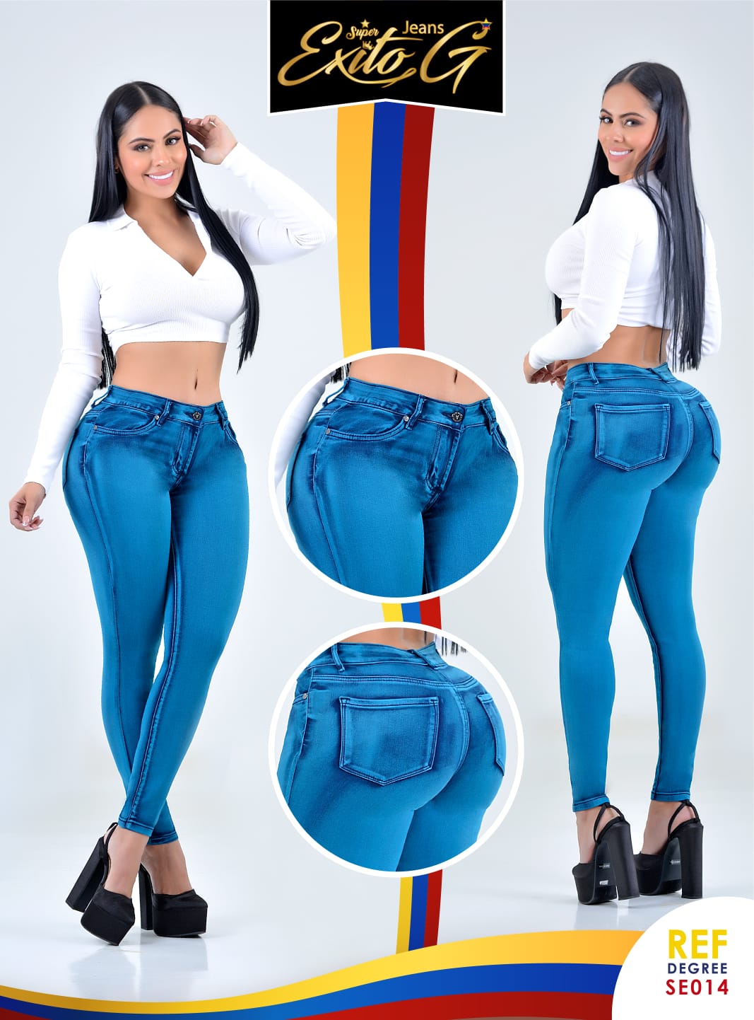 JEANS LEVANTA COLA DISEÑADO EN COLOMBIA