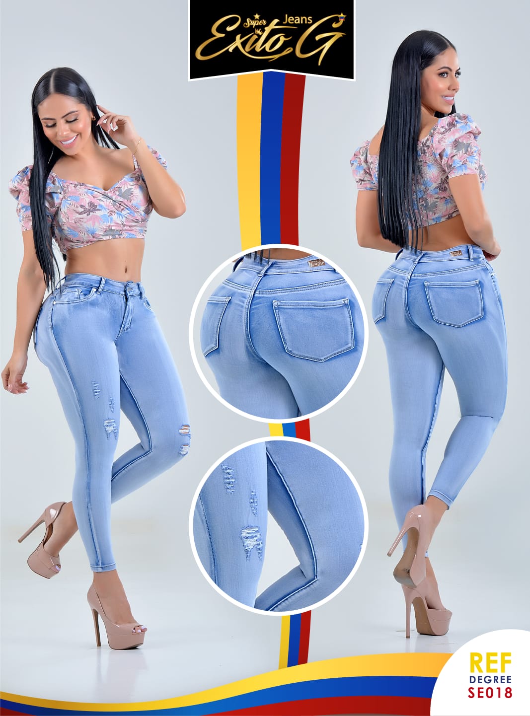 JEANS LEVANTA COLA DISEÑADO EN COLOMBIA