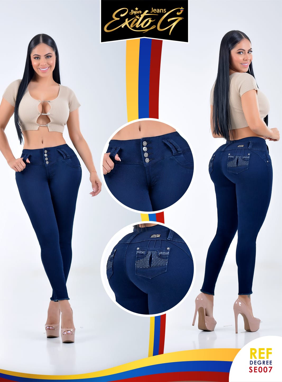 JEANS LEVANTA COLA DISEÑADO EN COLOMBIA